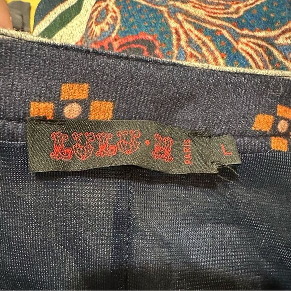 LULU H Paris Boho Floral pattern Sweater Dress Size Large - Picture 13 of 13